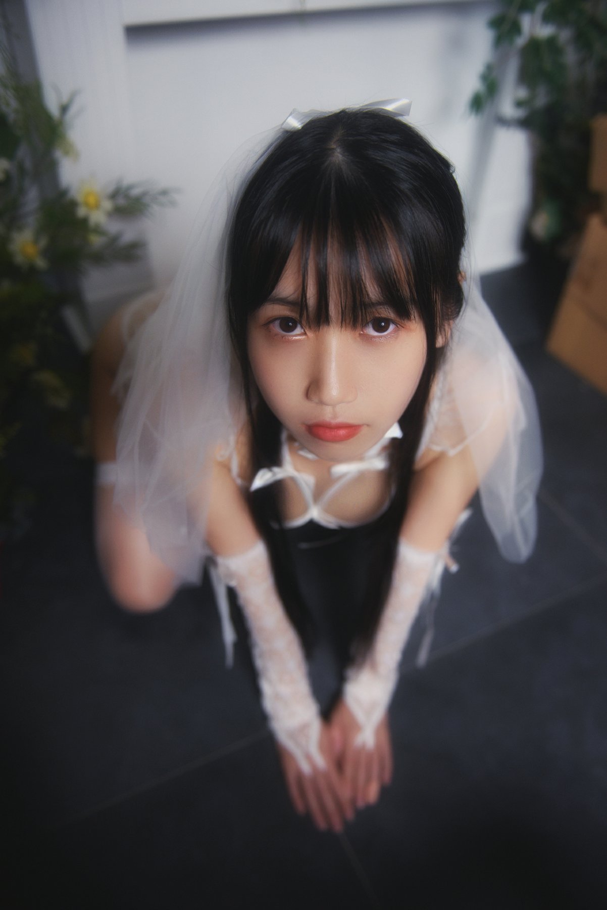 不呆猫 - 白色情趣婚纱